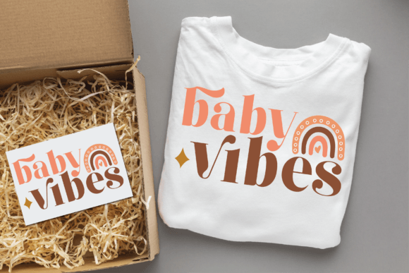 Baby Vibes Groovy Graphics for T-Shirt Designs