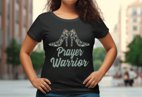 Camo Heels Prayer Warrior Graphics & T-Shirt Designs