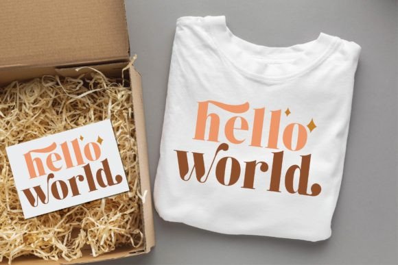 Hello World Baby Groovy Svg Design: Graphics & T-Shirt Designs