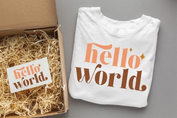 Hello World Groovy Svg Design: Graphics & T-Shirt Designs
