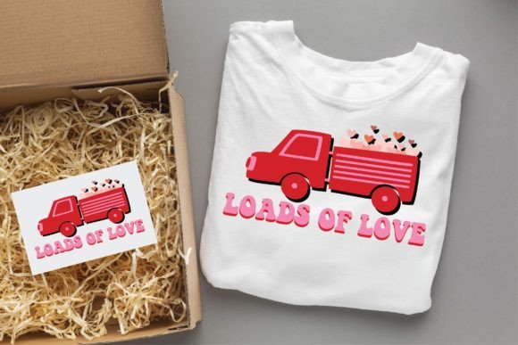 Loads of Love Valentine Groovy Svg: Graphics & T-Shirt Designs