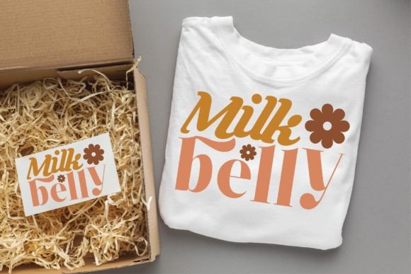 Milk Belly Groovy Svg Design: Graphics & T-Shirt Designs