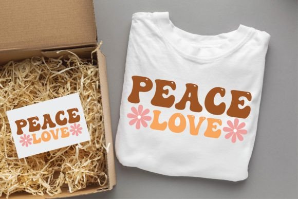 Peace Love Valentine Groovy Svg Design Graphics