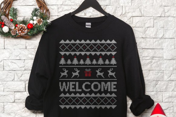 Welcome Christmas T-shirt Design Graphics & Designs